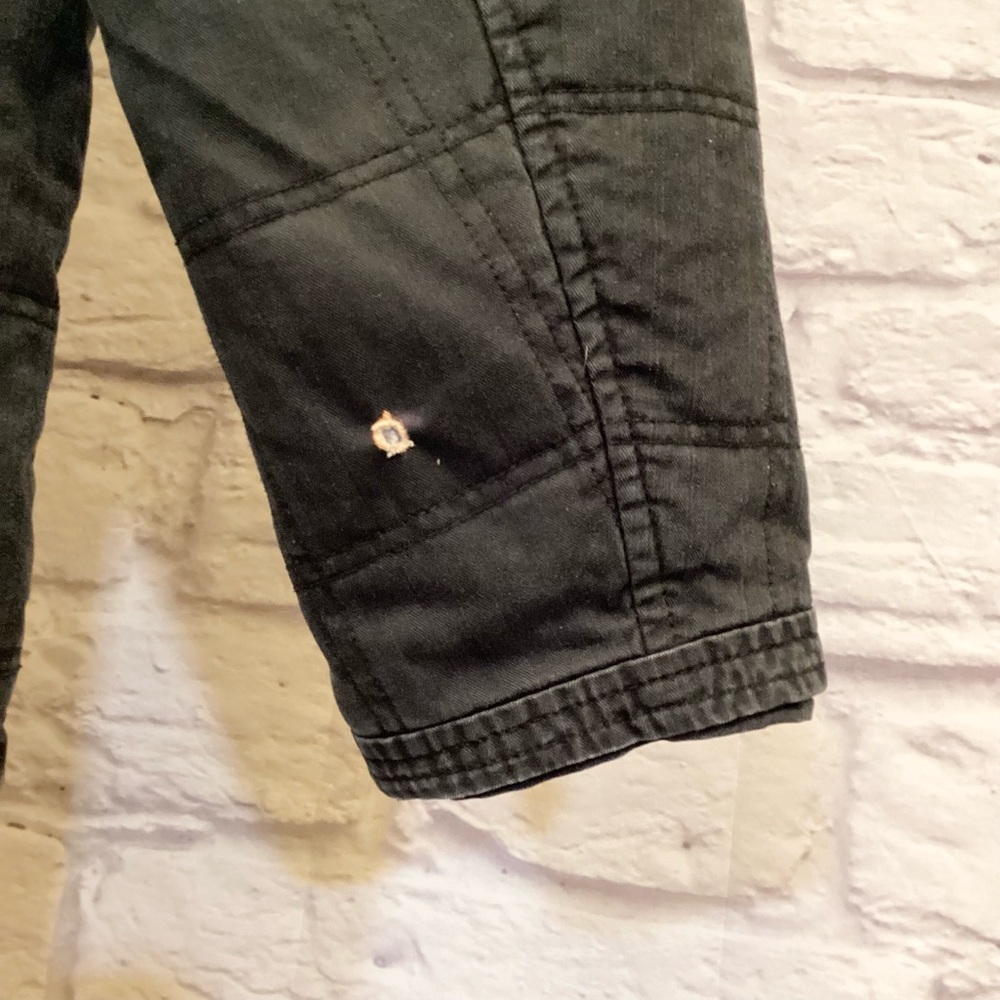 Hurley Lg Canvas Chore Barn Jacket Men’s Faded Black Pockets Hooded Small Flaw - Picture 7 of 12